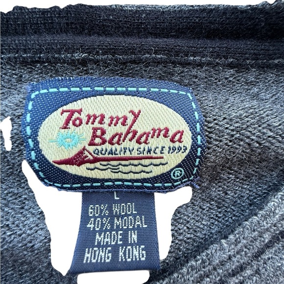Vintage Tommy Bahama Men’s Wool Modal Gray Sweater Size Large - Picture 4 of 4